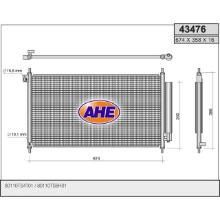 43476  COND HONDA Civic IX (FK) 1.4 i - 1.8 i-VTEC 12-