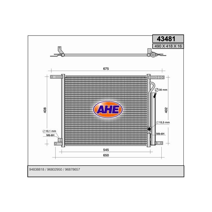 43481  COND CHEVROLET Aveo 1.2/1.4  M/AT  07-