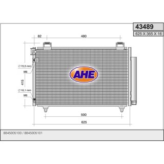 43489  COND TOYOTA Avensis (T25) 1.6-1.8-2.0 D-4D   03-08