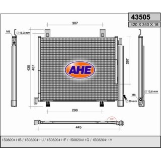 43505  COND VOLKSWAGEN UP/SEAT Mii/SKODA Citygo 1.0 11-