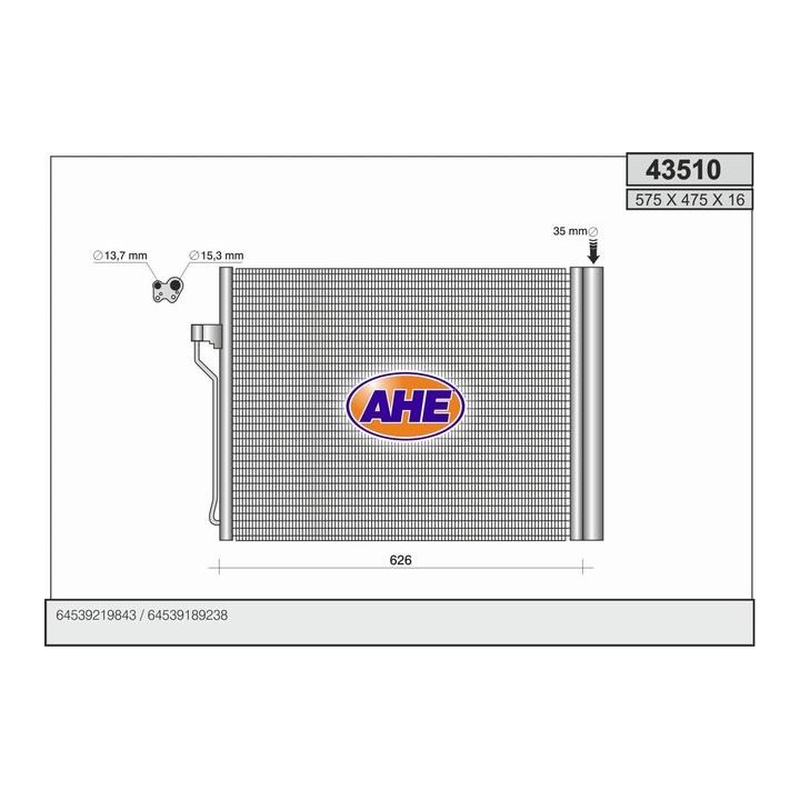 43510  COND BMW serie 5 F10/F11 2.5/3.0/4.4  10-
