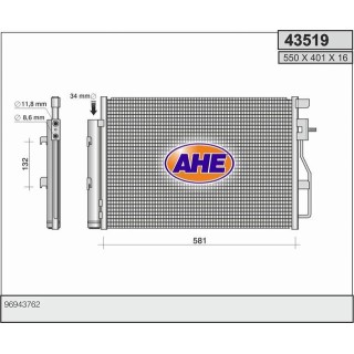 43519  COND CHEVROLET Aveo 1.2/1.4/1.6  11-