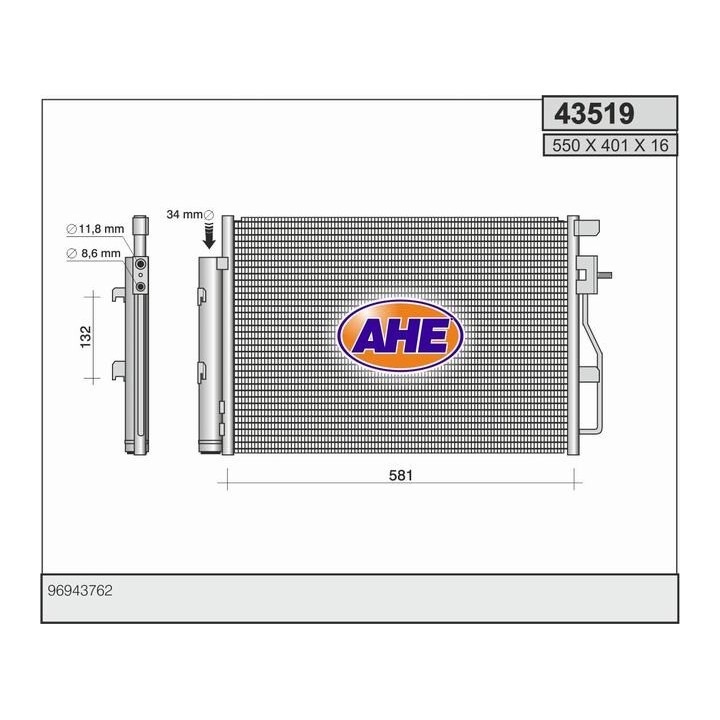43519  COND CHEVROLET Aveo 1.2/1.4/1.6  11-