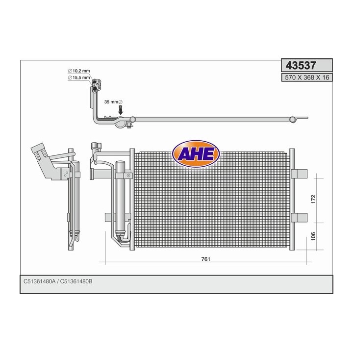 43537  COND MAZDA 5 (CW) 1.8 i - 2.0 i  10-