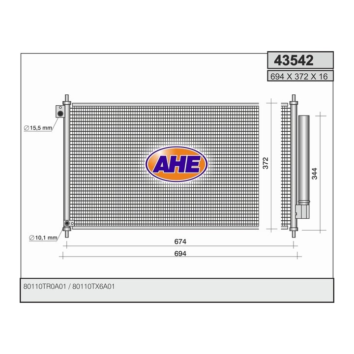 43542  COND  HONDA Civic VIII 1.6/1.8   12-