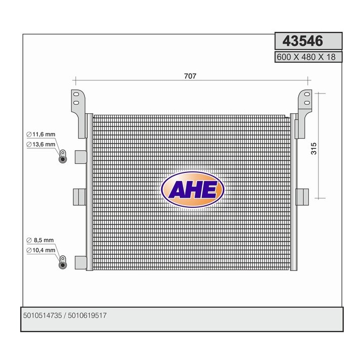 43546  COND Renault Magnum E-Tec 460/500  05-