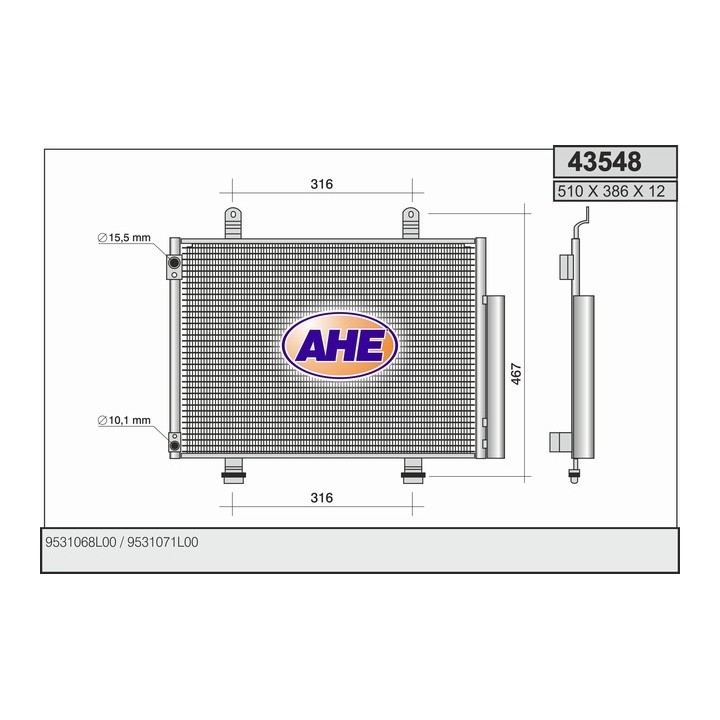 43548  COND SUZUKI Swift 1.2/1.3DDis/1.4  10-