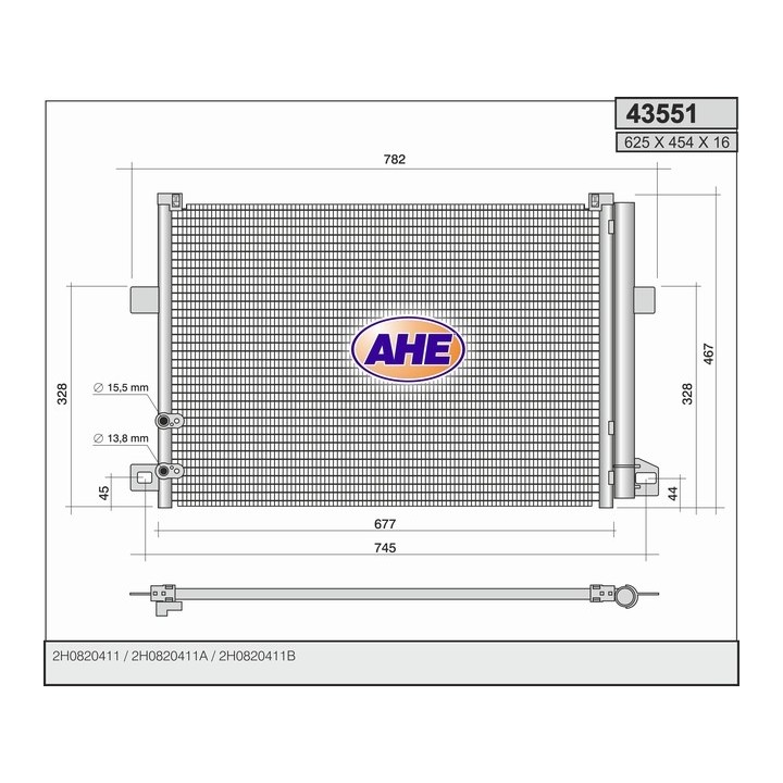 43551  COND VOLKSWAGEN Amarok 2.0TDi/2.0TSi  10-