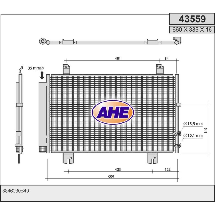 43559  COND LEXUS GS250/350/450h  12-