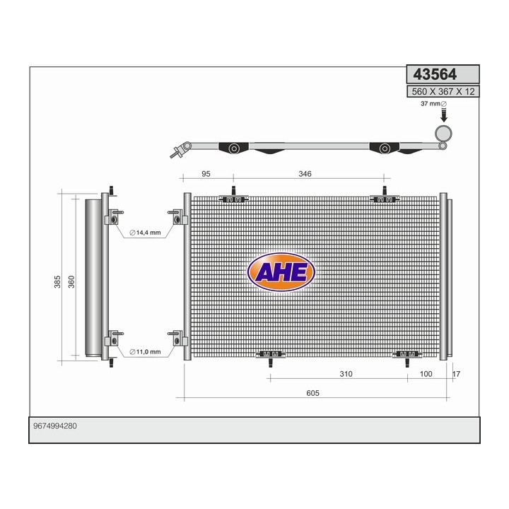 43564  COND CITROEN/PEUGEOT C-Elysee/301  12-