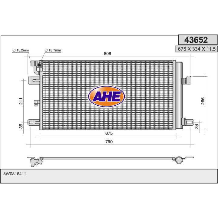 43652  COND AUDI A4 B9 1.4TFSi/2.0TFSi/2.0TDi/3.0TFSi/3.0