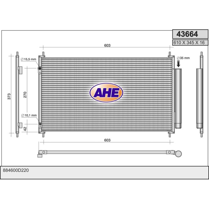 43664  COND TOYOTA Yaris (NLP,NSP,NCP,KSP13_) 1.5 Hybrid