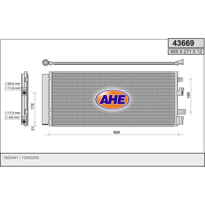 43669  COND OPEL Corsa E 1.0/1.2/1.3CDTi/1.4   14-