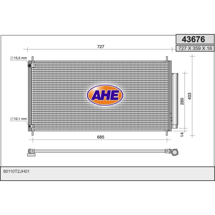 43676  COND HONDA Accord IX 13-