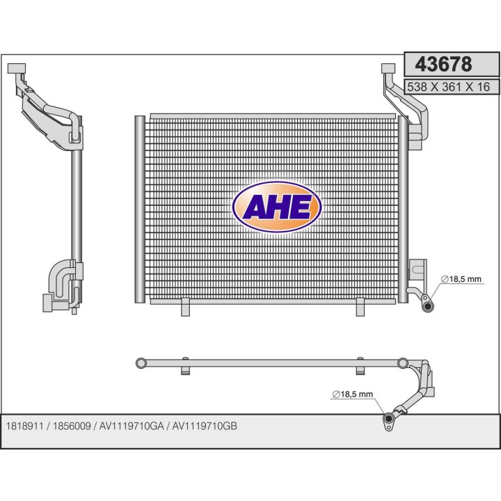 43678  COND FORD B-Max/Fiesta VI 1.5TDCi/1.6TDCi  12-