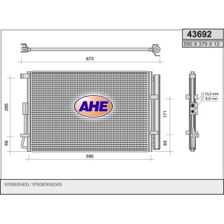 43692  COND KIA Soul 1.6BiFuel/1.6CVVT   06.11-12.14