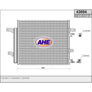 43694  COND JAGUAR F-Type/XF/XJ 3.0/3.0Turbo/5.0Turbo 09-