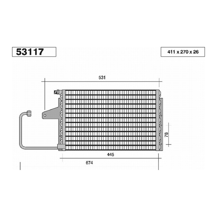53117  CONDENSER CITROEN AX II