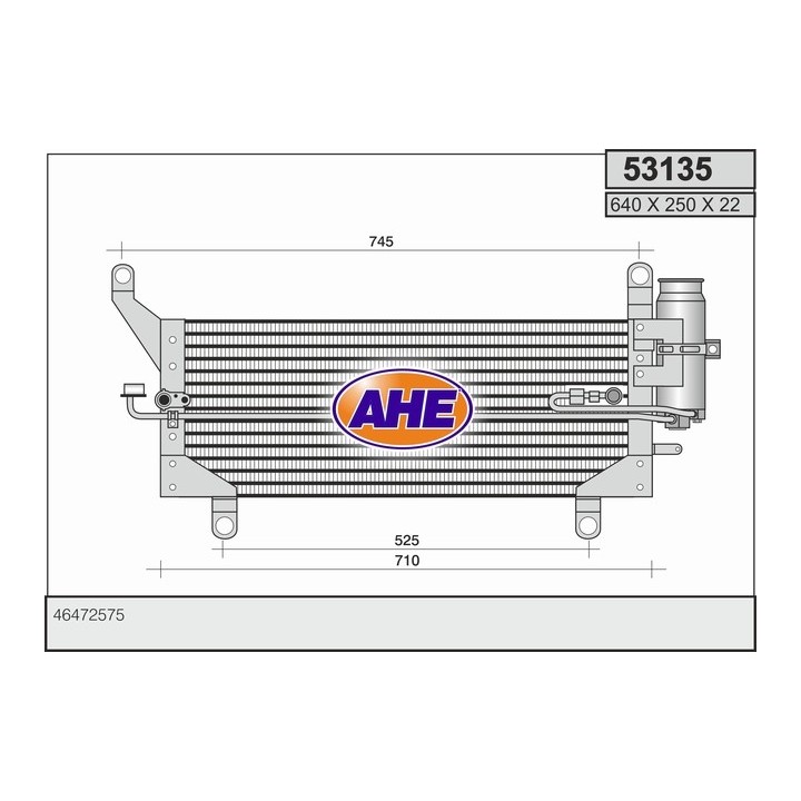 53135  CONDENSER LANCIA Y 1.2 16V 97-97