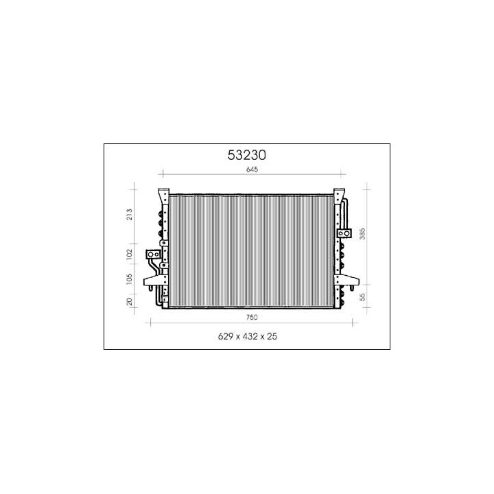53230  CONDENSER TOYOTA PREVIA 90-93