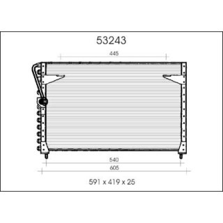 53243  CONDENSER VOLVO 440/460/480