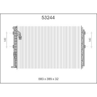 53244  CONDENSER VOLVO 240