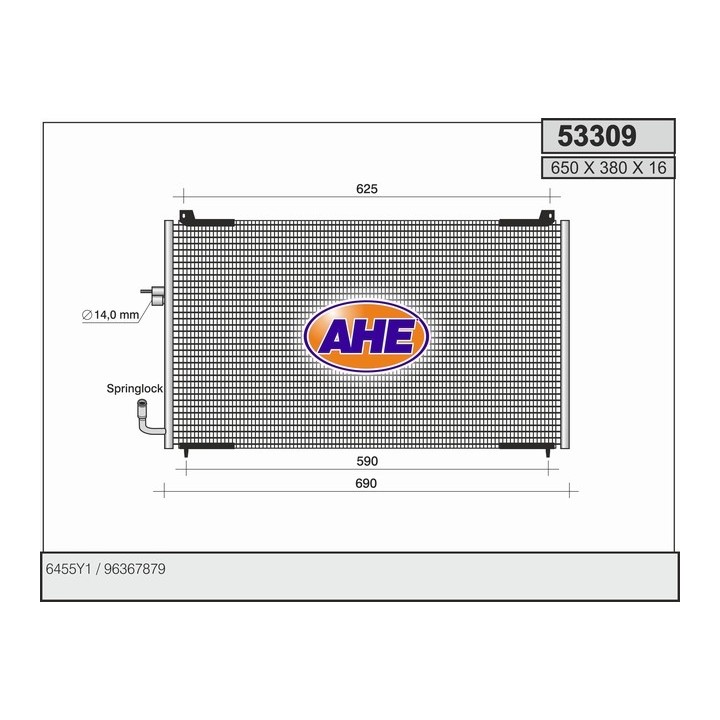 53309  COND PEUGEOT 406 II 1.6-1.8 16V-2.9 V6