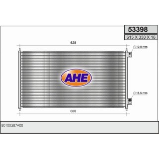 53398  CONDENSER HONDA ACCORD VII COUPE