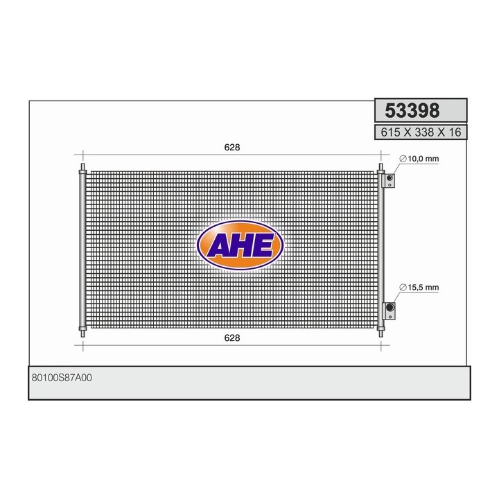 53398  CONDENSER HONDA ACCORD VII COUPE