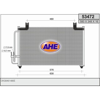 53472  COND KIA Rio 1.3 -1.5 16V