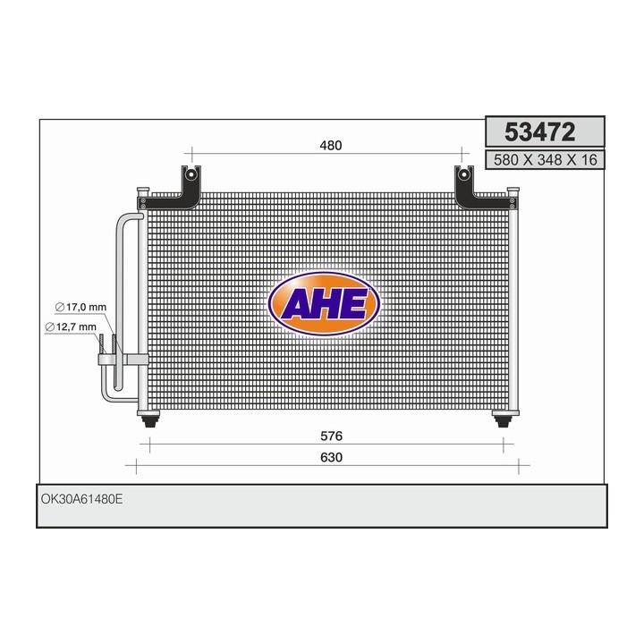 53472  COND KIA Rio 1.3 -1.5 16V