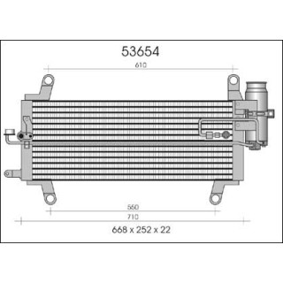53654  CONDENSER FIAT PUNTO
