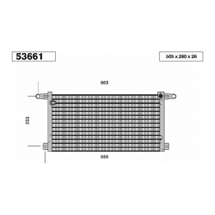 53661  CONDENSER FIAT UNO