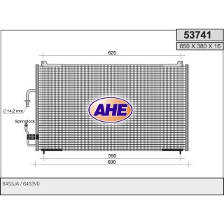 53741  COND PEUGEOT 406 I 1.6-1.8 16V-2.0 16V-2.0 i Turbo