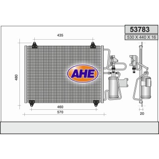 53783  CONDENSER RENAULT SAFRANE II