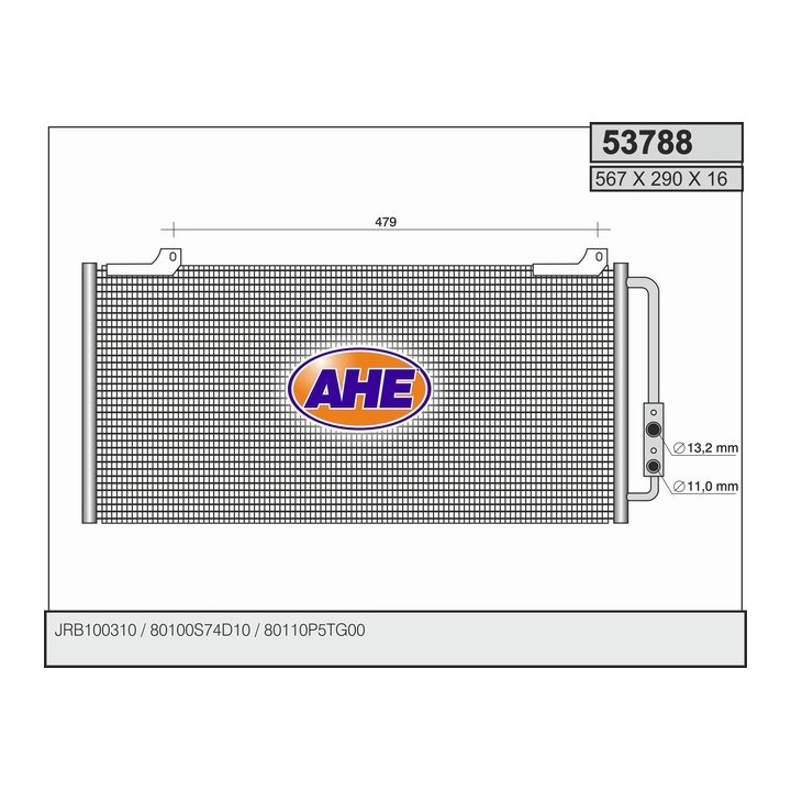 53788  CONDENSADOR HONDA ACCORD V 2.0