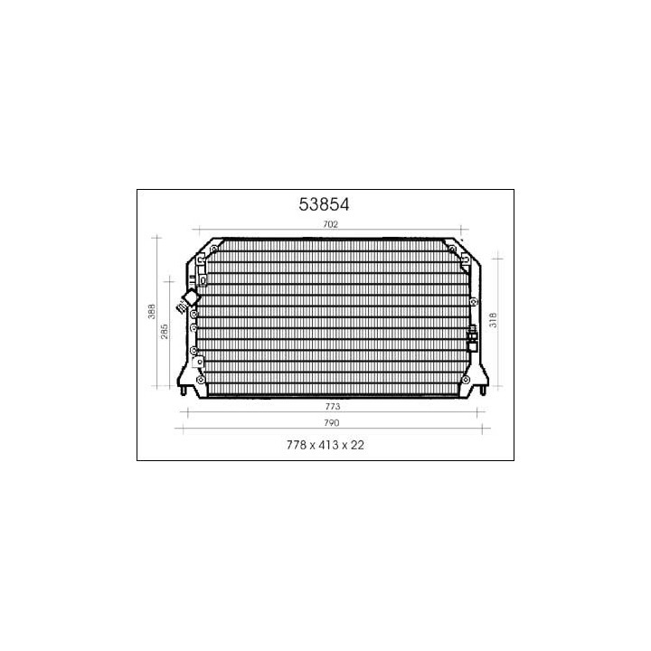 53854  CONDENSER TOYOTA CAMRY