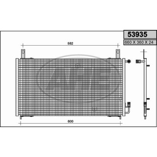 53935  CONDENSADOR DAEWOO NEXIA/ARANOS/94-97 (620x380x24