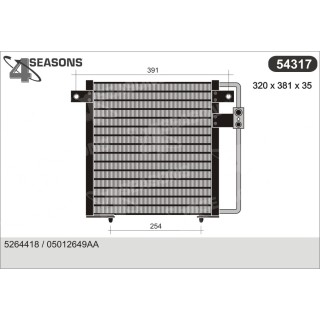 54317  CONDENSER CHRYSLER VOYAGER