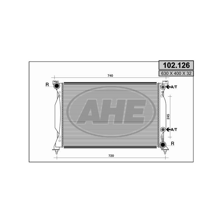 102126  RAD AUDI A4 II 2.4 30V AT +/- AC