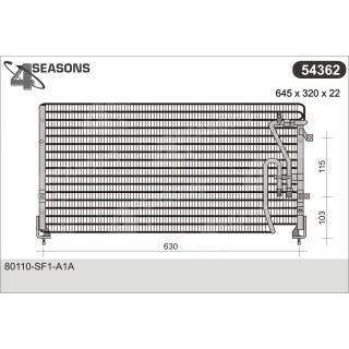 54362  CONDENSER HONDA PRELUDE