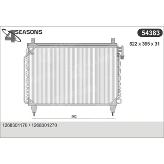 54383  COND MERCEDES W126 380 SE / SEL-500 SE /SEL - 300