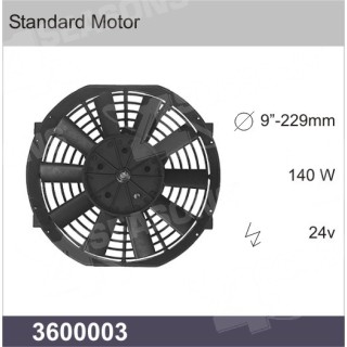 3600003  UNIVERSAL CONDENSER FAN 24V DIAMETER 9”-229MM