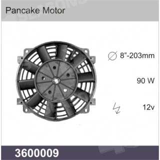 3600009  UNIVERSAL CONDENSER FAN 12V DIAMETER 8”-203MM