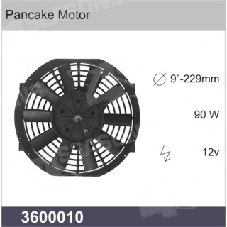 3600010  UNIVERSAL CONDENSER FAN 12V DIAMETER 9”-229MM