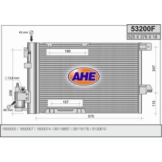 53200F  COND OPEL Astra G 1.2 i 16V-1.4 i 16V-1.6 i 8V/16