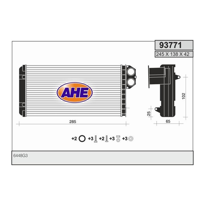 93771  HEATER CORE CITROEN XSARA PICASSO BRIDAS SEPARADAS