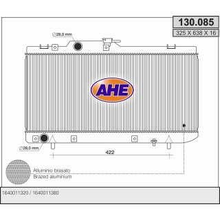 130085  RADIADOR TOYOTA STARLET (92-) 1.3 i 12V