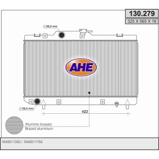 130279  RAD.TOYOTA STARLET 1.3i 16V 96-(325x565x16 AP)