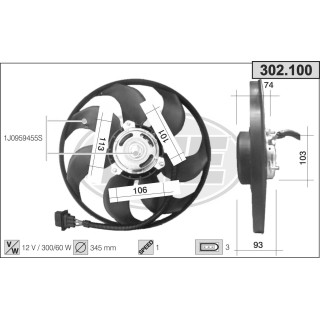302100  FAN VOLKSWAGEN Golf IV 1.9TDi 96-